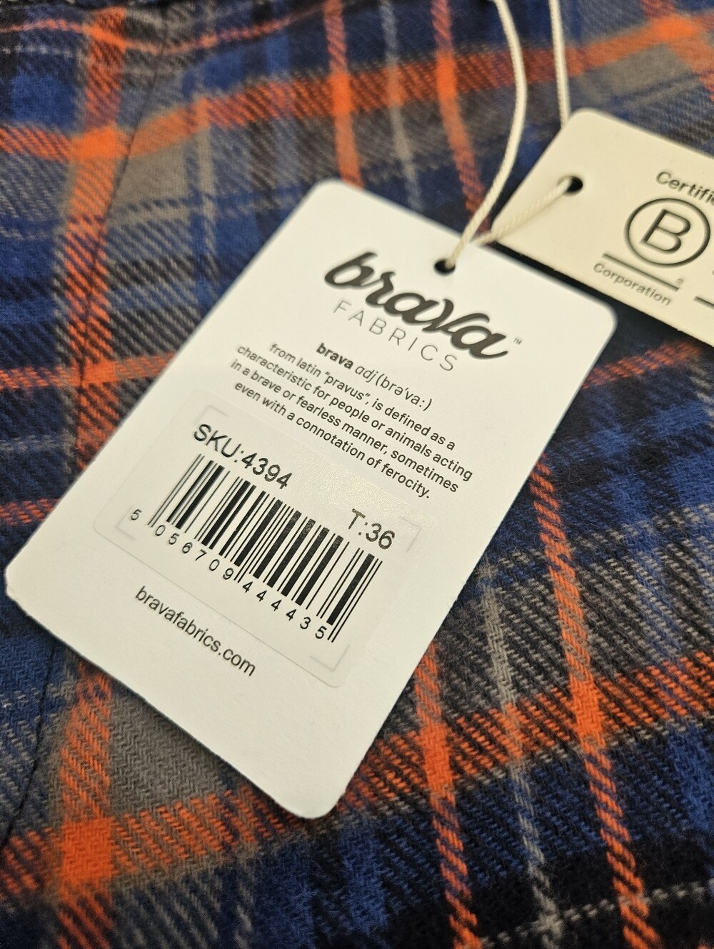 100% Organic Cotton Plaid Trousers - Picture 2 of 10